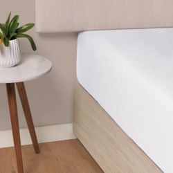 LENCOL  C/ELAST LISS KARSTEN BRANCO SOLTEIRO KING 110X200