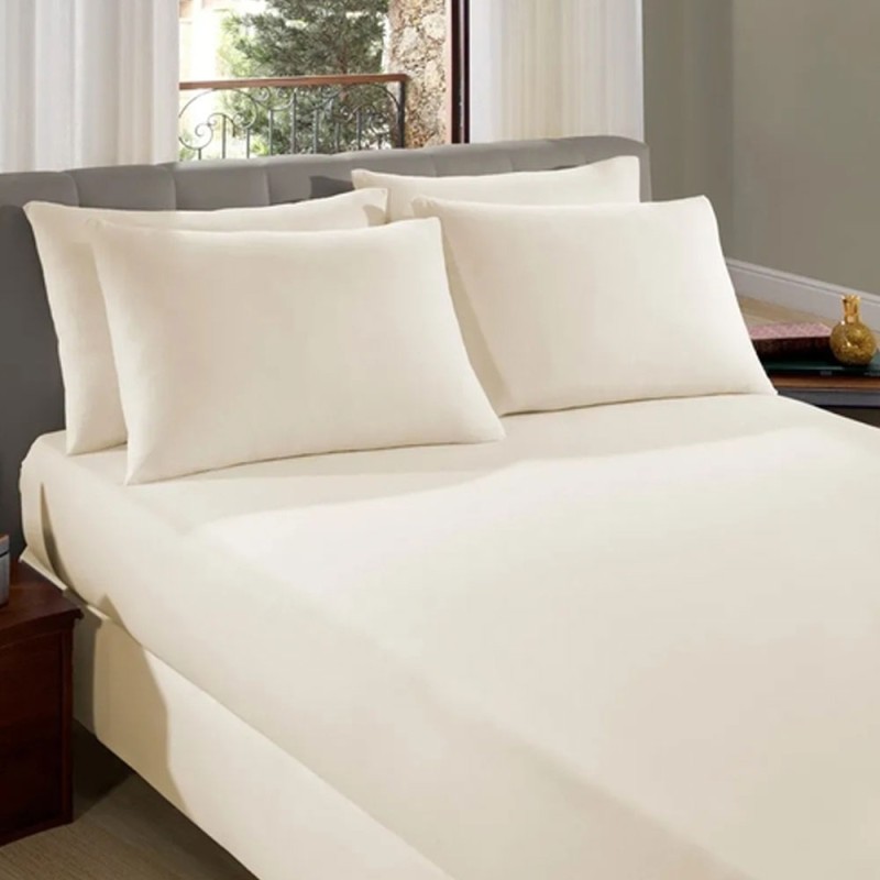 LENCOL VIVALDI PREMIUM LISO 98X208X30 SOLTEIRO KING PEROLA 70.06.0001