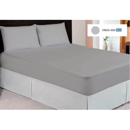LENCOL VIDA BELA C/ELASTICO 193X203X40 KACYUMARA (C) KING CINZA ASH 00