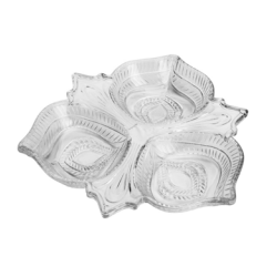 PETISQUEIRA CRISTAL C/3 DIV *7456 VINTAGE LYOR TRANSPARENTE 26X4