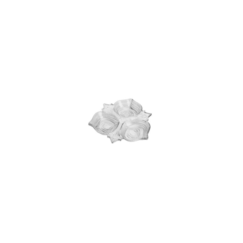PETISQUEIRA CRISTAL C/3 DIV *7456 VINTAGE LYOR TRANSPARENTE 26X4