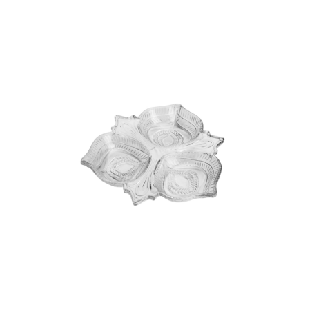PETISQUEIRA CRISTAL C/3 DIV *7456 VINTAGE LYOR TRANSPARENTE 26X4