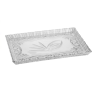 TRAVESSA CRISTAL D/CHUMBO *7244 JANINE 29.5X19.5CM TRANSPARENTE LYOR