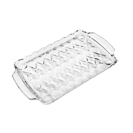 BANDEJA CRISTAL C/ALCA ANGEL 35X21X3CM WOLFF TRANSPARENTE 35224