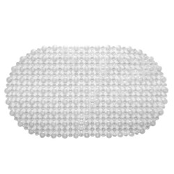TAPETE P/BANHEIRO DE PVC C/ANTIDERRAPANTE 63X35CM LYOR TRANSPARENTE 15