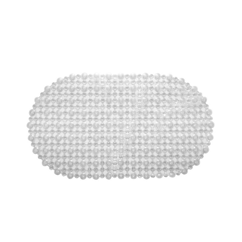 TAPETE P/BANHEIRO DE PVC C/ANTIDERRAPANTE 63X35CM LYOR TRANSPARENTE 15