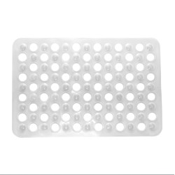 TAPETE P/BANHEIRO PVC C/ANTIDERRAPANTE 49X32CM LYOR TRANSPARENTE 1597