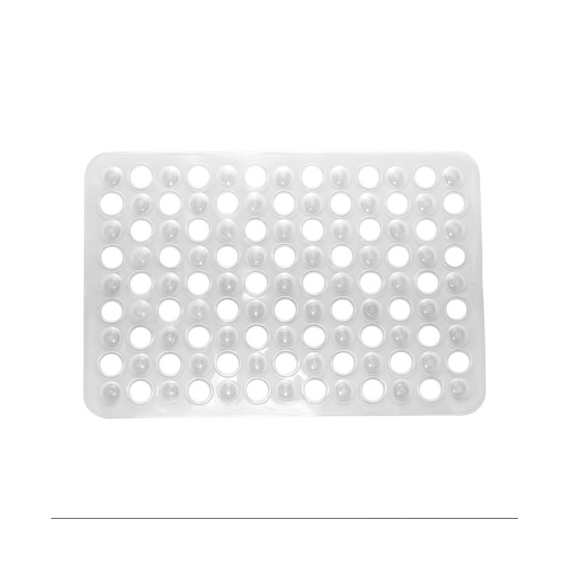 TAPETE P/BANHEIRO PVC C/ANTIDERRAPANTE 49X32CM LYOR TRANSPARENTE 1597