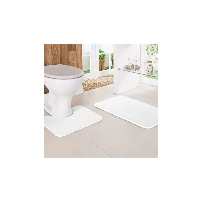 JOGO BANHEIRO 2PCS MIAMI NIAZITEX BRANCO