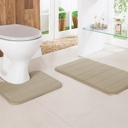 JOGO BANHEIRO 2PCS MIAMI NIAZITEX KAKI