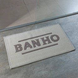 TAPETE BANHO 50X80 NIAZITEX BEGE DES. 002