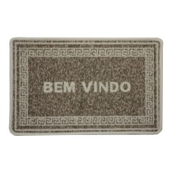 TAPETE BOUCLE BEM VINDO MARFIM 40X60