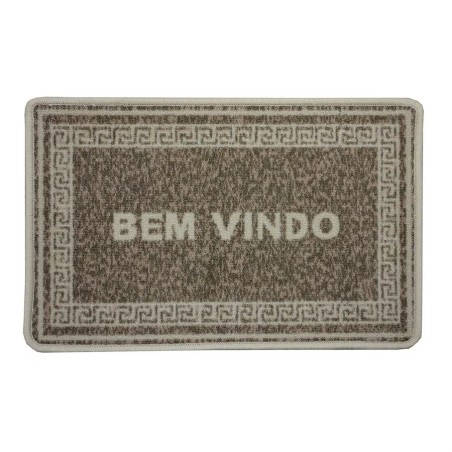 TAPETE BOUCLE BEM VINDO MARFIM 40X60