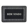 TAPETE BOUCLE BEM VINDO PRETO 40X60