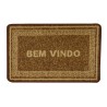 TAPETE BOUCLE BEM VINDO BEGE 40X60