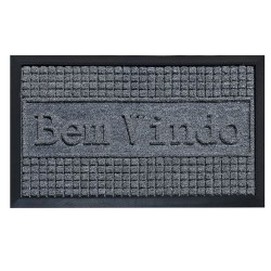 TAPETE PORTA LIMA NIAZITEX 40X60 DES. 002/CINZA