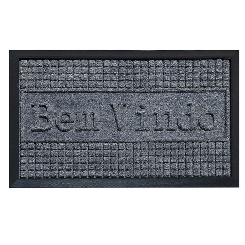 TAPETE PORTA LIMA NIAZITEX 40X60 DES. 002/CINZA