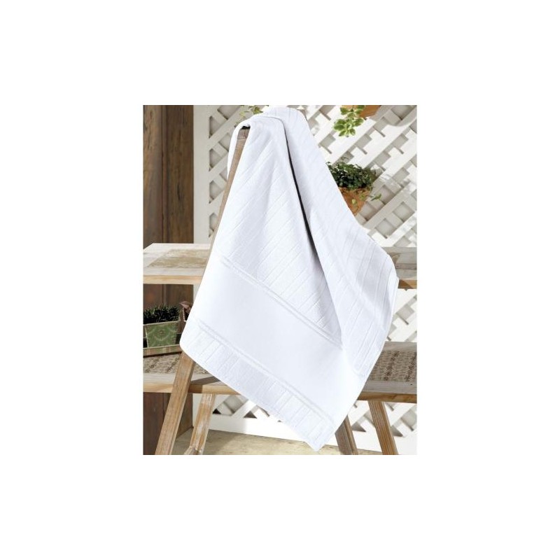 TOALHA LAVABO VELOUR ARTESANALLE BRANCO 30X45