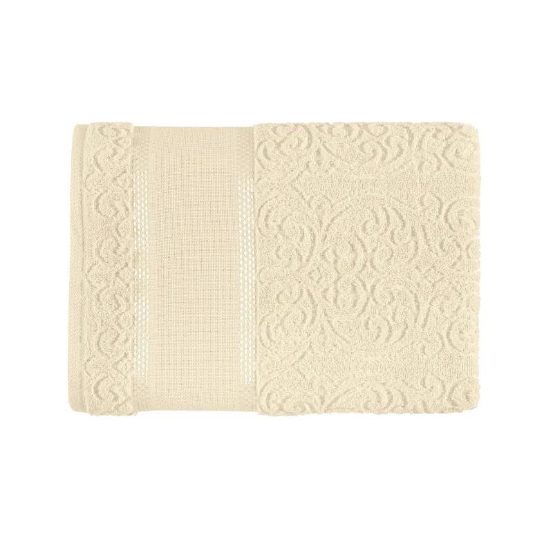 TOALHA ROSTO MELINA II P/B  193 KARSTEN MARFIM 50X80