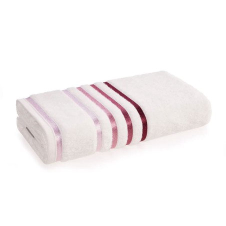 TOALHA ROSTO LUMINA KARSTEN BRANCO/ROSA 01/4 48X80 3675280