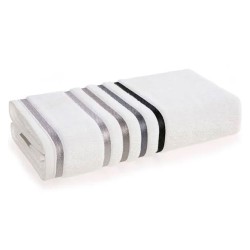 TOALHA BANHO LUMINA KARSTEN BRANCO/CINZA 01/2 70X140 3675077
