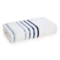 TOALHA ROSTO LUMINA KARSTEN BRANCO/AZUL 01/3 48X80 3675174