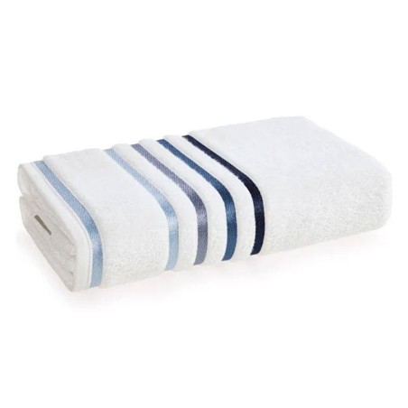 TOALHA ROSTO LUMINA KARSTEN BRANCO/AZUL 01/3 48X80 3675174