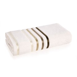 TOALHA BANHO LUMINA KARSTEN IVORY/MARROM 1112/1 70X140 3674976