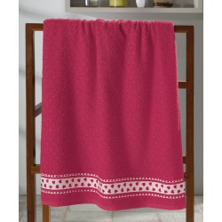 TOALHA BANHO JACQUARD PREMIUM LISO 70X140 FJ-6987 DOHLER CEREJA