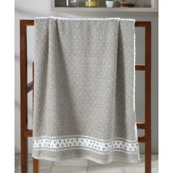 TOALHA BANHO JACQUARD PREMIUM LISO 70X140 FJ-6987 DOHLER CINZA