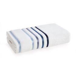 TOALHA BANHAO LUMINA KARSTEN 86X150 BRANCO/AZUL 3675158