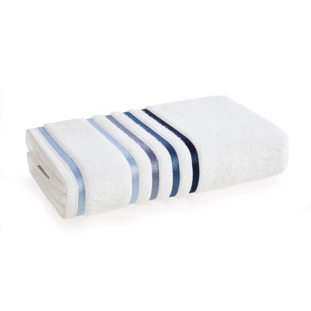 TOALHA BANHAO LUMINA KARSTEN 86X150 BRANCO/AZUL 3675158