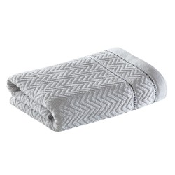 TOALHA ROSTO JACQUARD CHEVRON CORTTEX 50X70 CINZA 0008