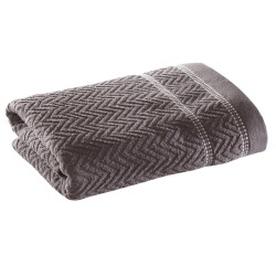 TOALHA ROSTO JACQUARD CHEVRON CORTTEX 50X70 MARROM 0008