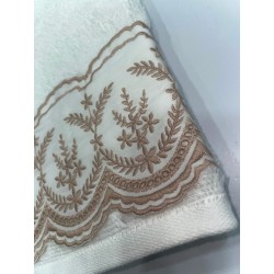 TOALHA VISITA IMPERIALE TRUSSARDI 30X50 BRANCO/CARVALHO 3847502