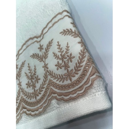TOALHA VISITA IMPERIALE TRUSSARDI 30X50 BRANCO/CARVALHO 3847502