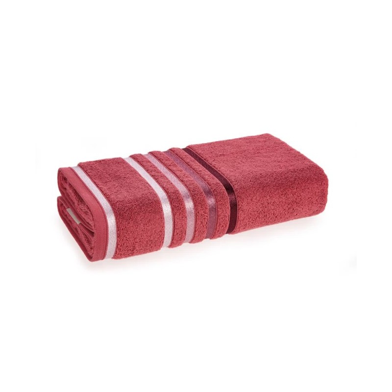 TOALHA BANHAO LUMINA KARSTEN 86X150 CARMESIM/ROSA 3675328