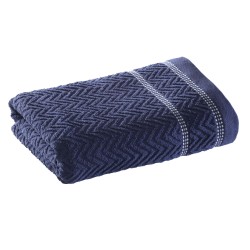 TOALHA ROSTO JACQUARD CHEVRON CORTTEX 50X70 MARINHO 0008