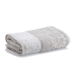 TOALHA ROSTO JACQUARD MEDALHAO CORTTEX 50X70CM CINZA