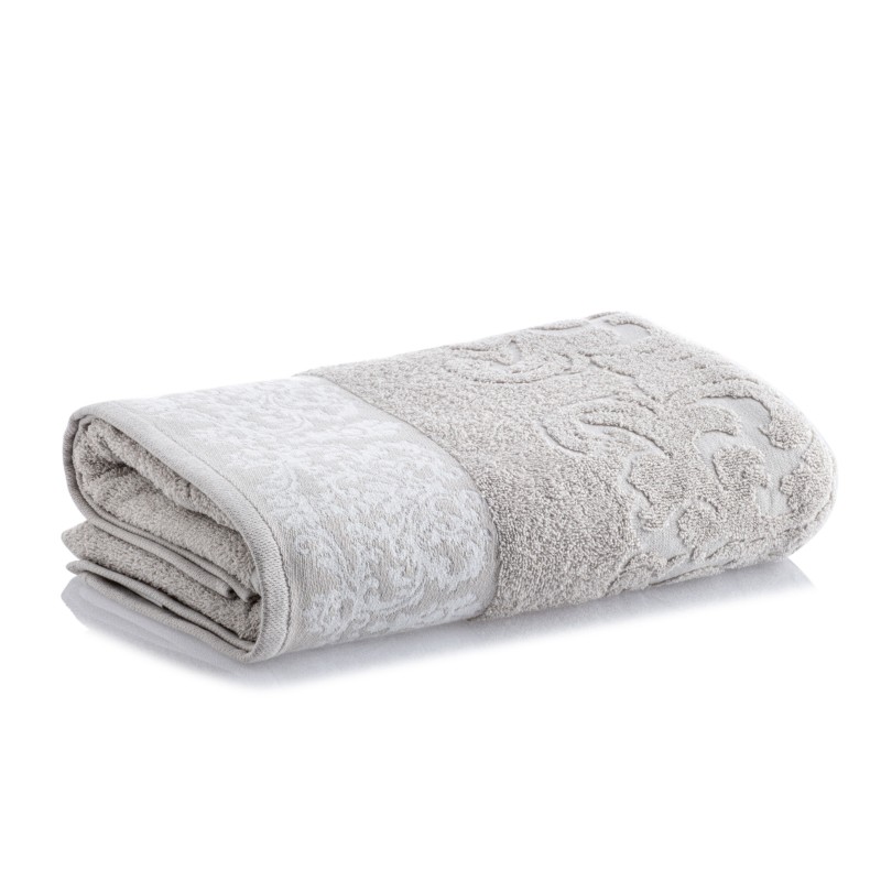 TOALHA ROSTO JACQUARD MEDALHAO CORTTEX 50X70CM CINZA