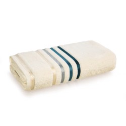 TOALHA BANHAO LUMINA KARSTEN 86X150 IVORY/PETROLEO 3675352