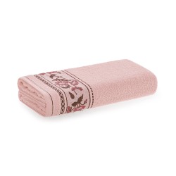 TOALHA ROSTO FLORA KARSTEN 48X70 IOGURTE/ROSA 3885667