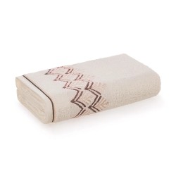TOALHA BANHO MONTANA KARSTEN 70X140 IVORY/MARROM 3836712