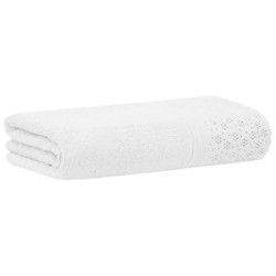 TOALHA BANHO C/APC LOVELY BUD 70X140 BRANCO