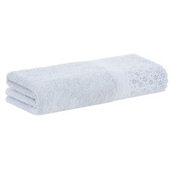 TOALHA BANHO C/APC LOVELY BUD 70X140 CINZA
