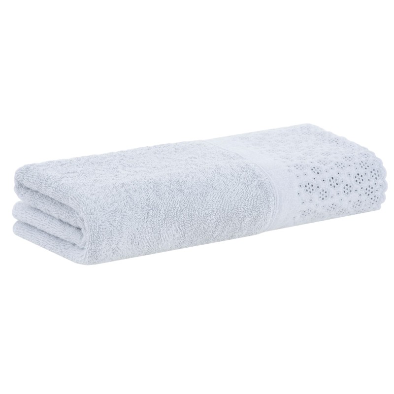 TOALHA BANHO C/APC LOVELY BUD 70X140 CINZA