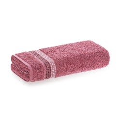 TOALHA BANHO DIMER KARSTEN 67X135 AMARANTO/ROSA *3882757