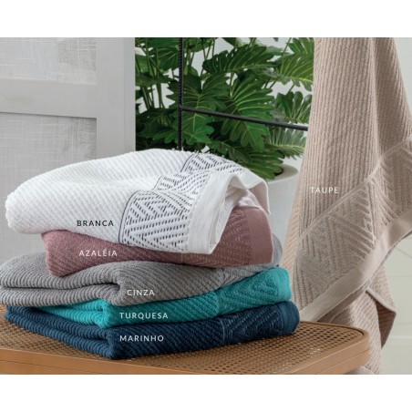 TOALHA BANHO JACQUARD LISBOA CORTTEX 70X140 BRANCO *0001
