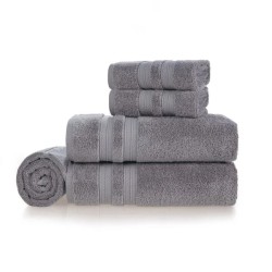JOGO BANHO 5PCS UNIKA KARSTEN 86X150 CINZA URBANO *3692702