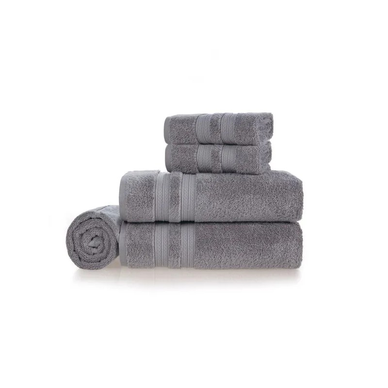 JOGO BANHO 5PCS UNIKA KARSTEN 86X150 CINZA URBANO *3692702